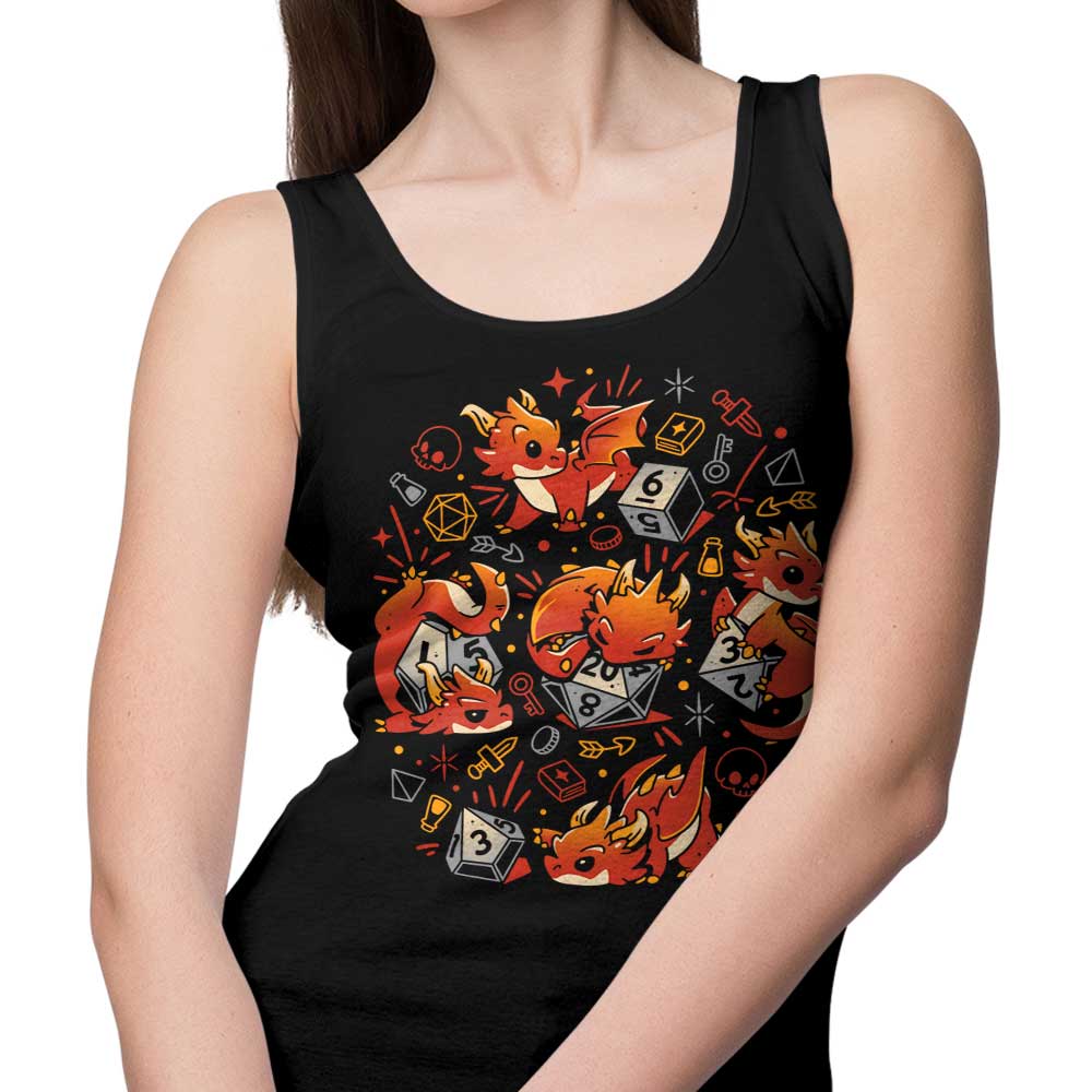 Snouleaf's Adorable Tiny Dragon Dice Print Tank Top