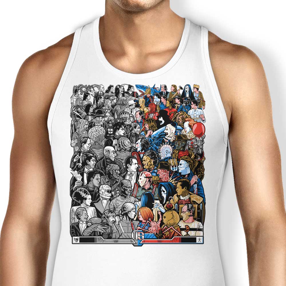 Grayscale vs. Grotesque Design - Stylish Tank Top for Fashion Enthusiasts