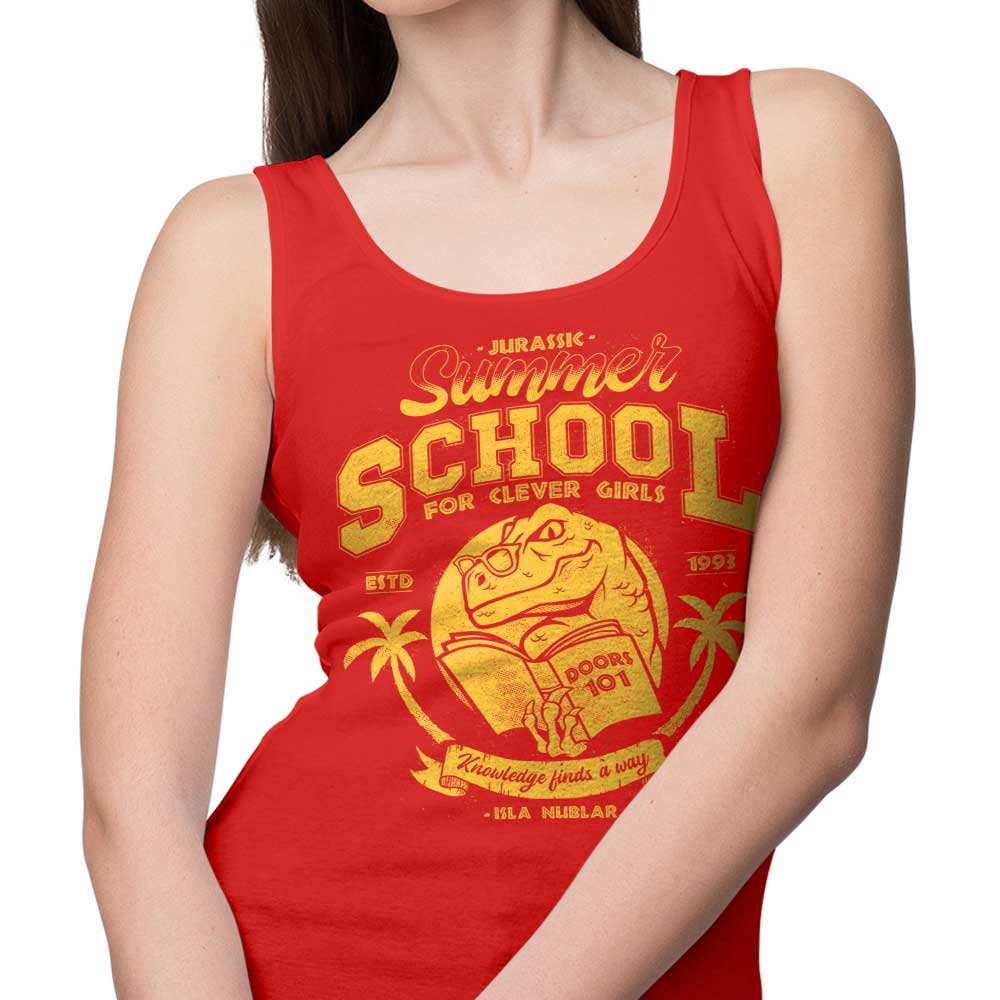 Jurassic Themed Summer School Men's and Women's Unisex Tank Top for Casual Wear