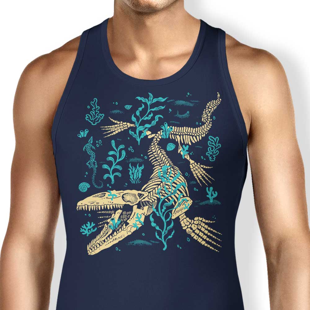 Mosasaurus Fossils Themed Men's and Women's Tank Top - Casual Wear for Fossil Enthusiasts