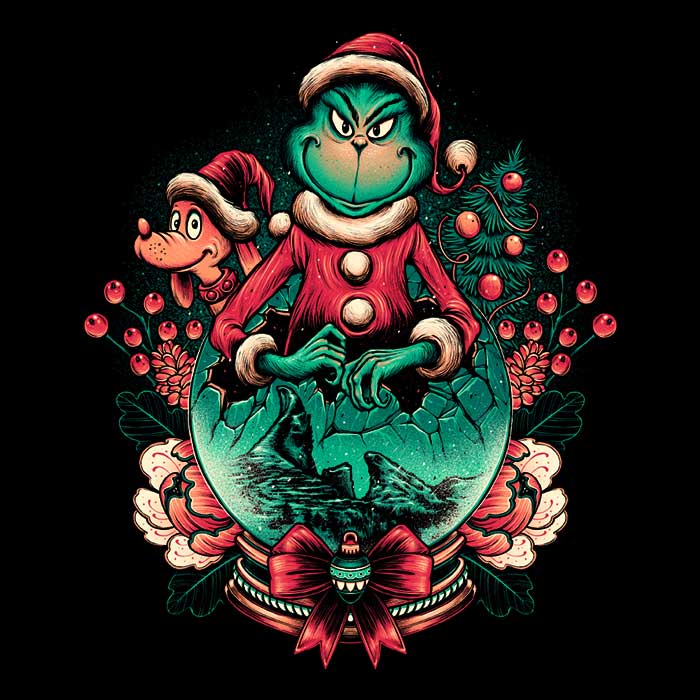 Glitchygorilla's Christmas Grumpy Unisex and Women's Tank Tops