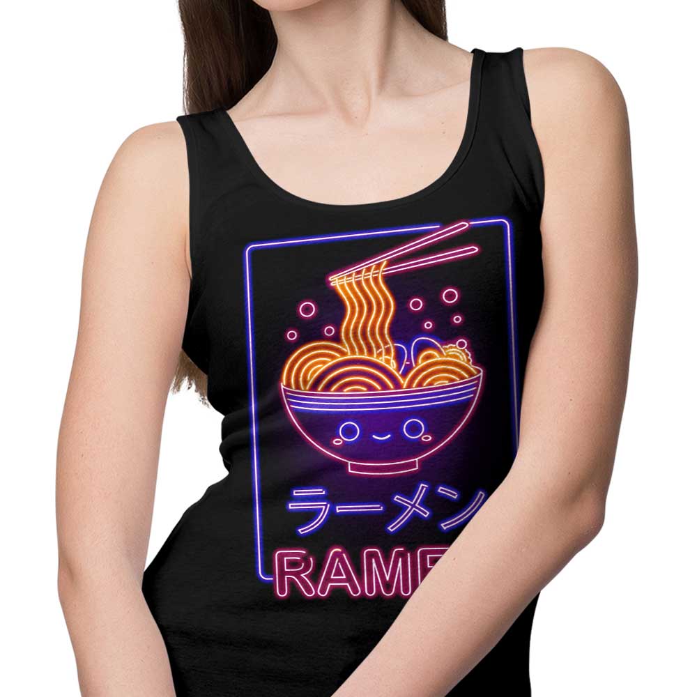 Stylish Neon Ramen Print Unisex and Women's Tank Tops