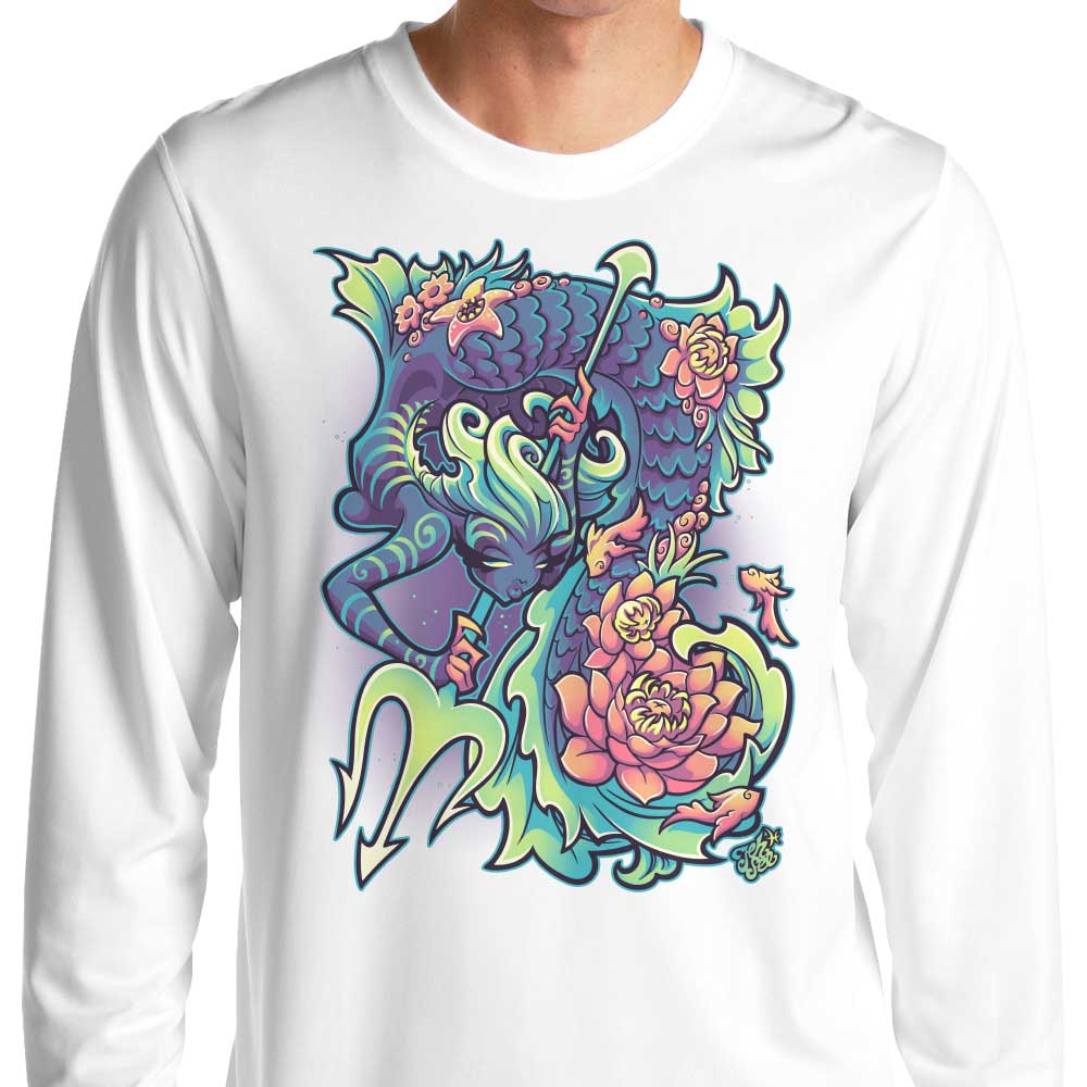 Pisces-themed Long Sleeve Crewneck T-Shirt by Jehsee