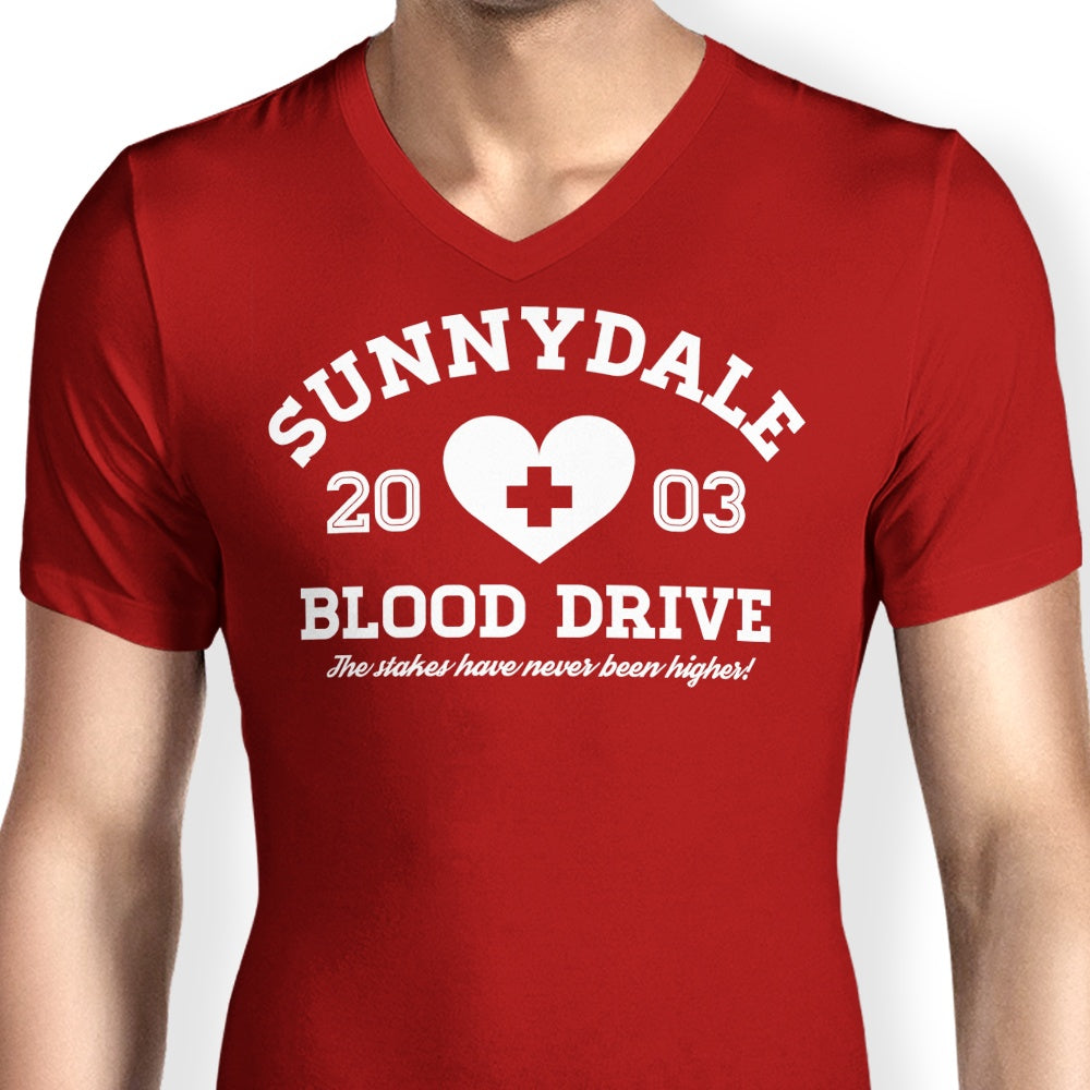 MJ's Sunnydale Blood Drive Men's Stylish V-Neck