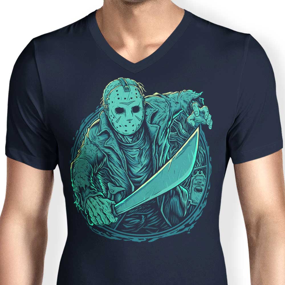 Men's V-Neck T-Shirt - Into the Lake Design