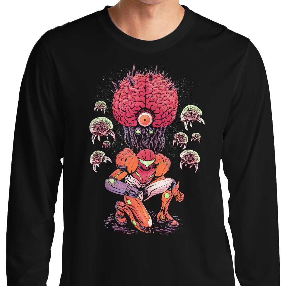 Wetbrain's Super Mother Brain Long Sleeve Crewneck T - Shirt in S to 4XL Sizes