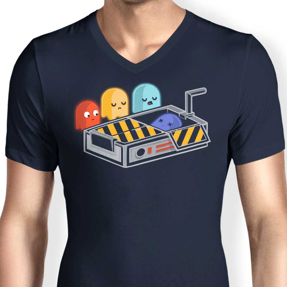 Men's V-Neck T-Shirt Inspired by Ghostbusting - Naolito's Ghostbusted