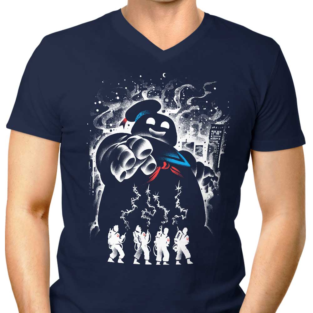 Men's V-Neck Marshmallow Ghost T-Shirt