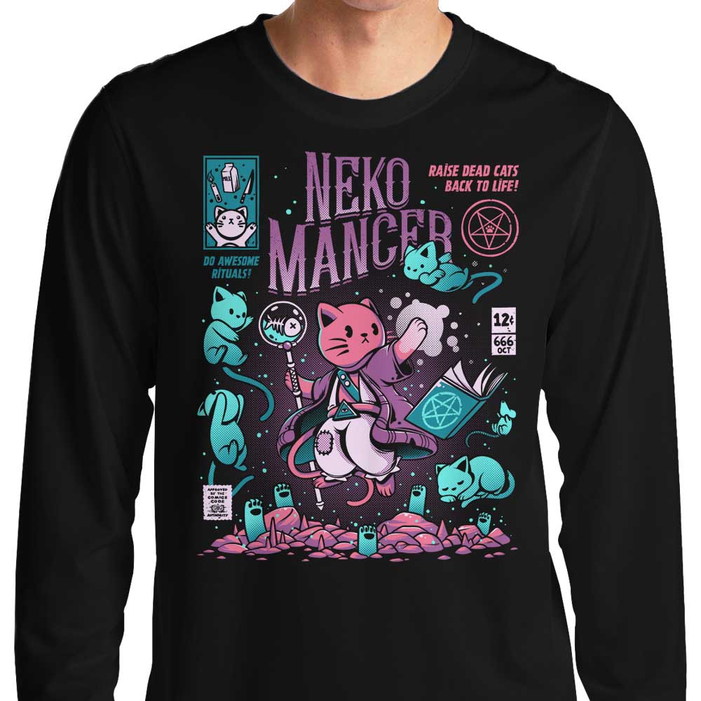 Ilustrata's Nekomancer Design Long Sleeve T-Shirt for Fashion Enthusiasts