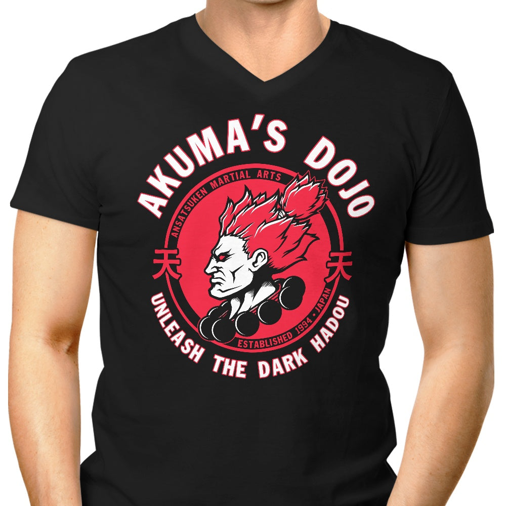 Pigboom's Stylish Men's Demon Dojo V-Neck T-Shirt
