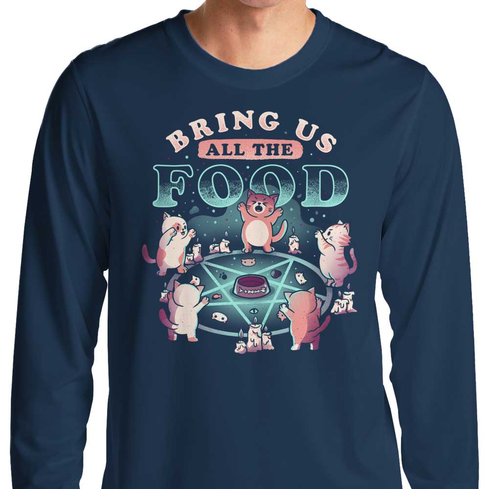 Comfortable Long Sleeve 'Bring All the Food' T-Shirt