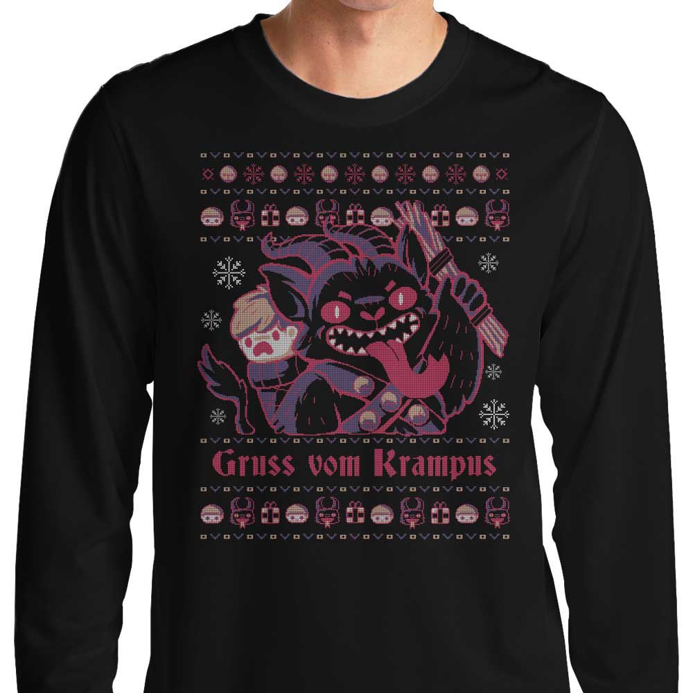 xMorfina's Stylish Gruss Vom Krampus Long Sleeve Crewneck T - Shirt