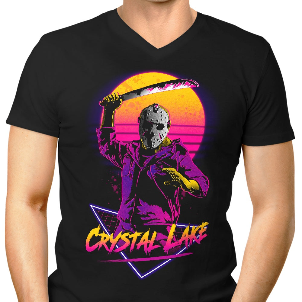 Vintage Men's V-Neck Retro Machete T-Shirt