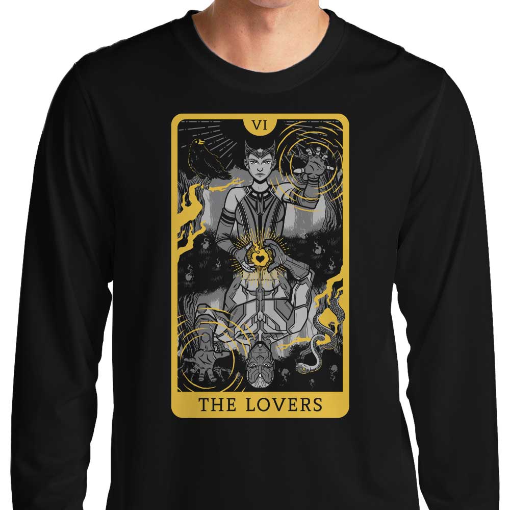Tarot - The Lovers Design Long Sleeve Crewneck T - Shirt