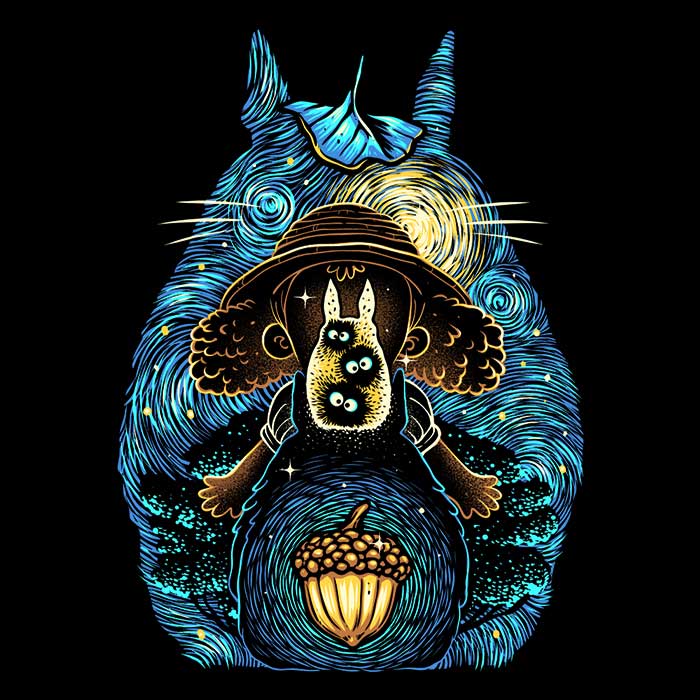 Long Sleeve T-Shirt - 'Neighbors in the Night' by Glitchygorilla