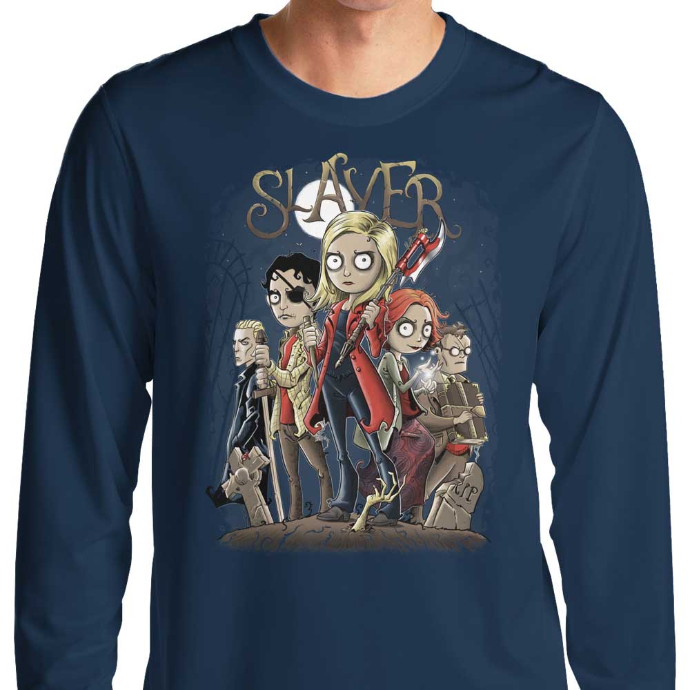 Saqman's Slayer Long Sleeve Crewneck T - Shirt in S to 4XL Sizes