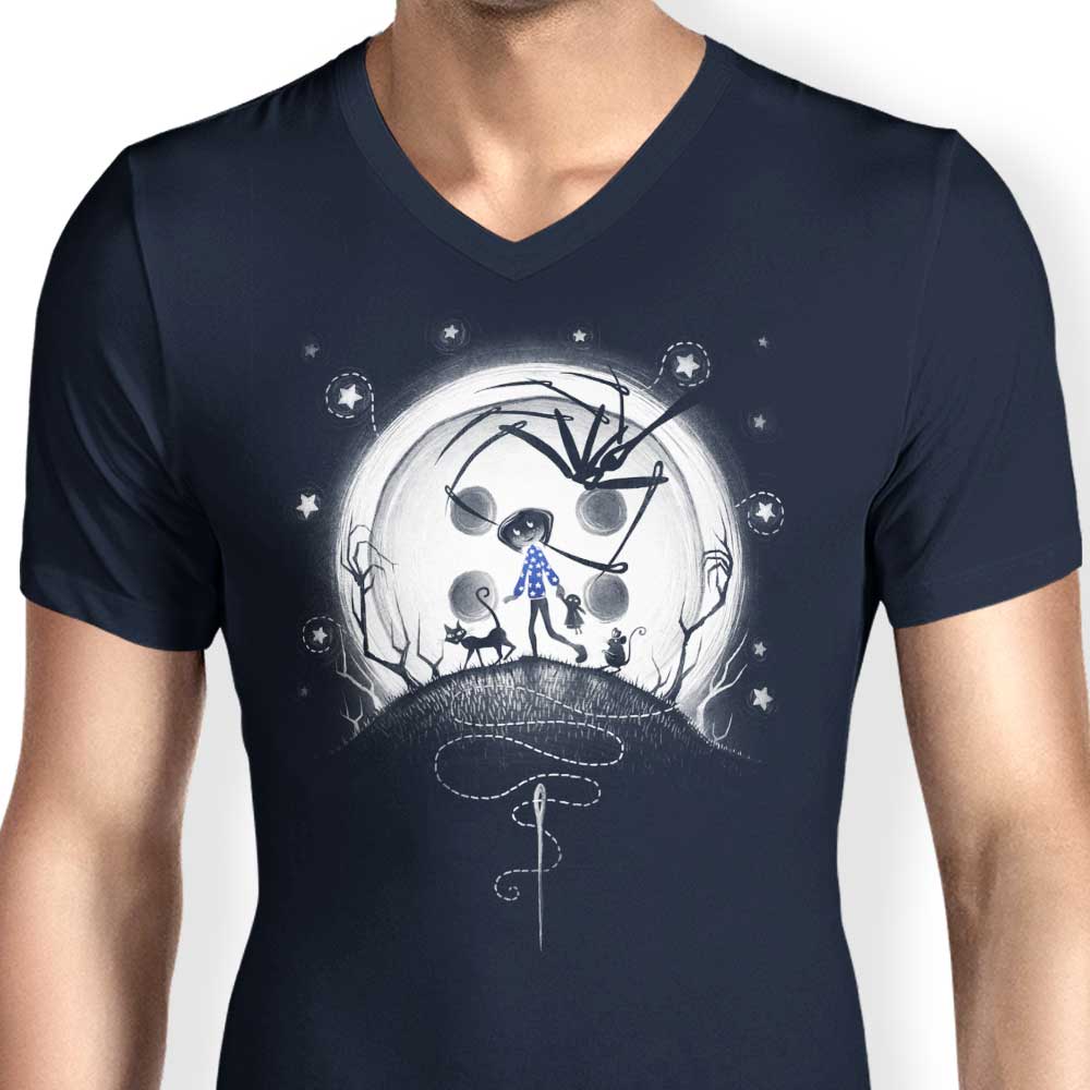 Stylish ManuelDA Men's V-Neck - Behind the Door