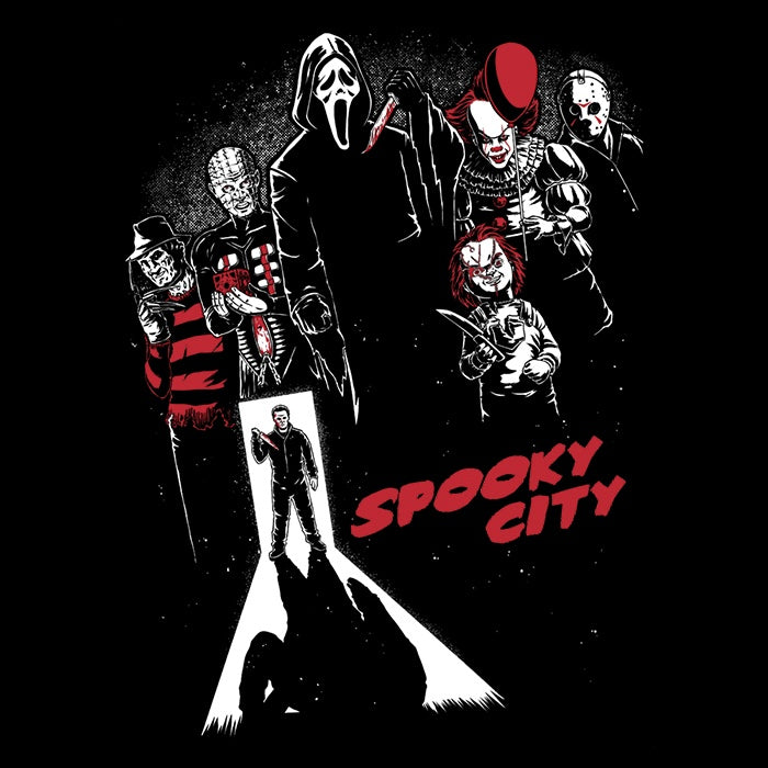 Eerie Long Sleeve Spooky City T-Shirt