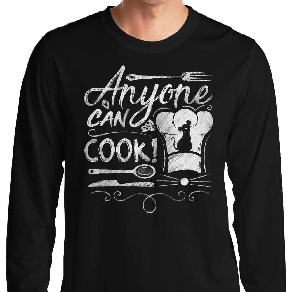 ManuelDA's 'Anyone Can Cook' Stylish Long Sleeve T - Shirt