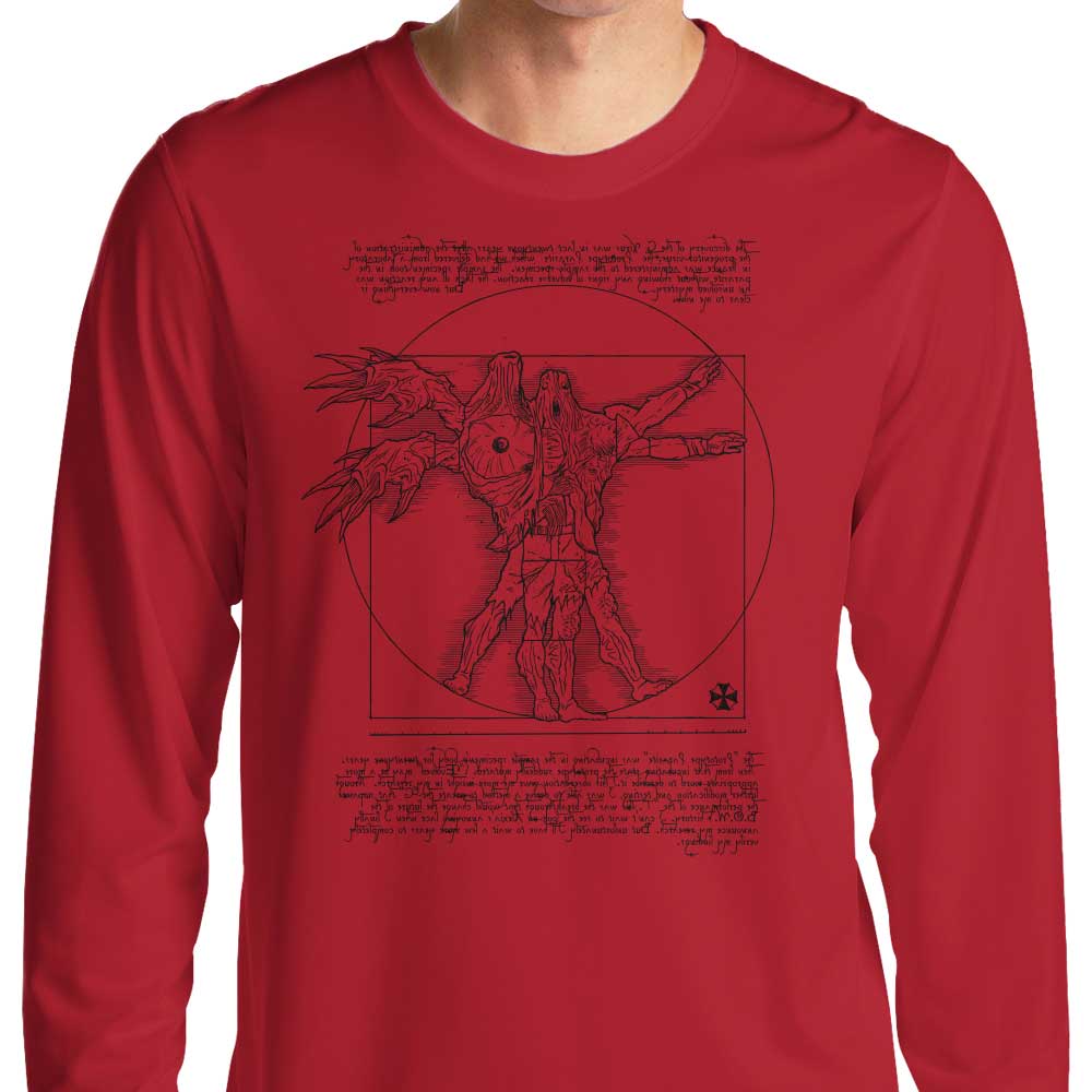 Demonigote's Stylish Long Sleeve Birkin Vitruvian T - Shirt