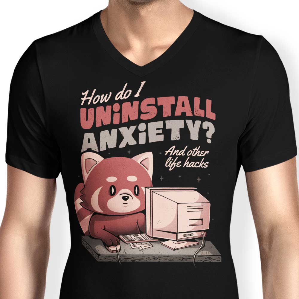 Men's V-Neck T-Shirt - Guide on How to Remove Anxiety