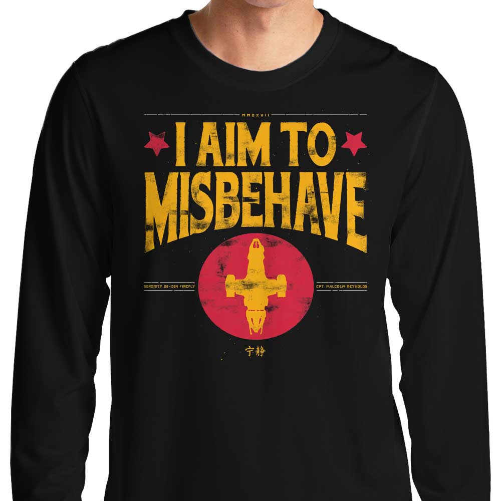 CaptainHarHar's Aim to Misbehave Long Sleeve Fashion T-Shirt
