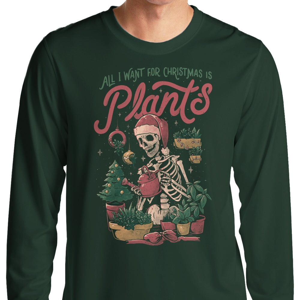 Stylish Christmas Plants Long - Sleeve T - Shirt for Festive Season