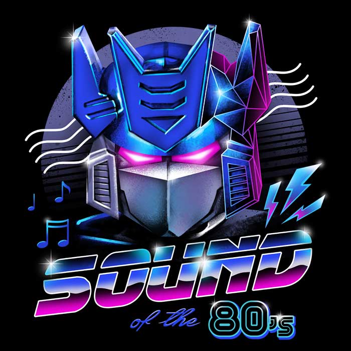 80's Music Inspired Men's V-Neck T-Shirt - Sound of the 80's
