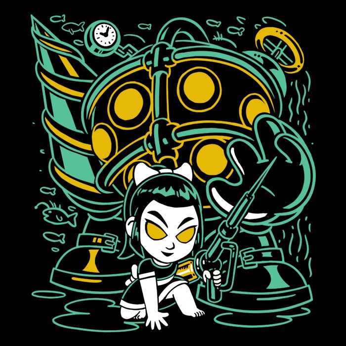 Fitas Artwork's Long Sleeve 'Rapture Darkness' T-Shirt in Multiple Sizes