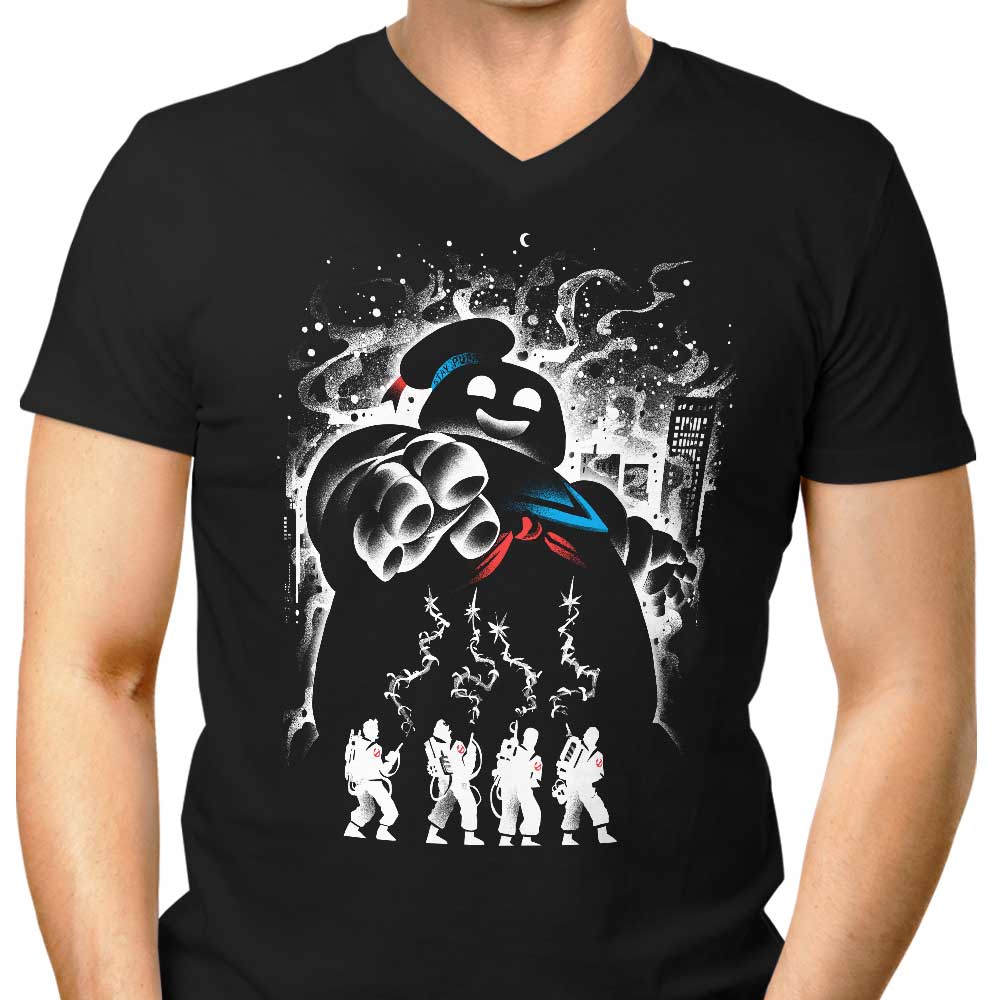 Men's V-Neck Marshmallow Ghost T-Shirt