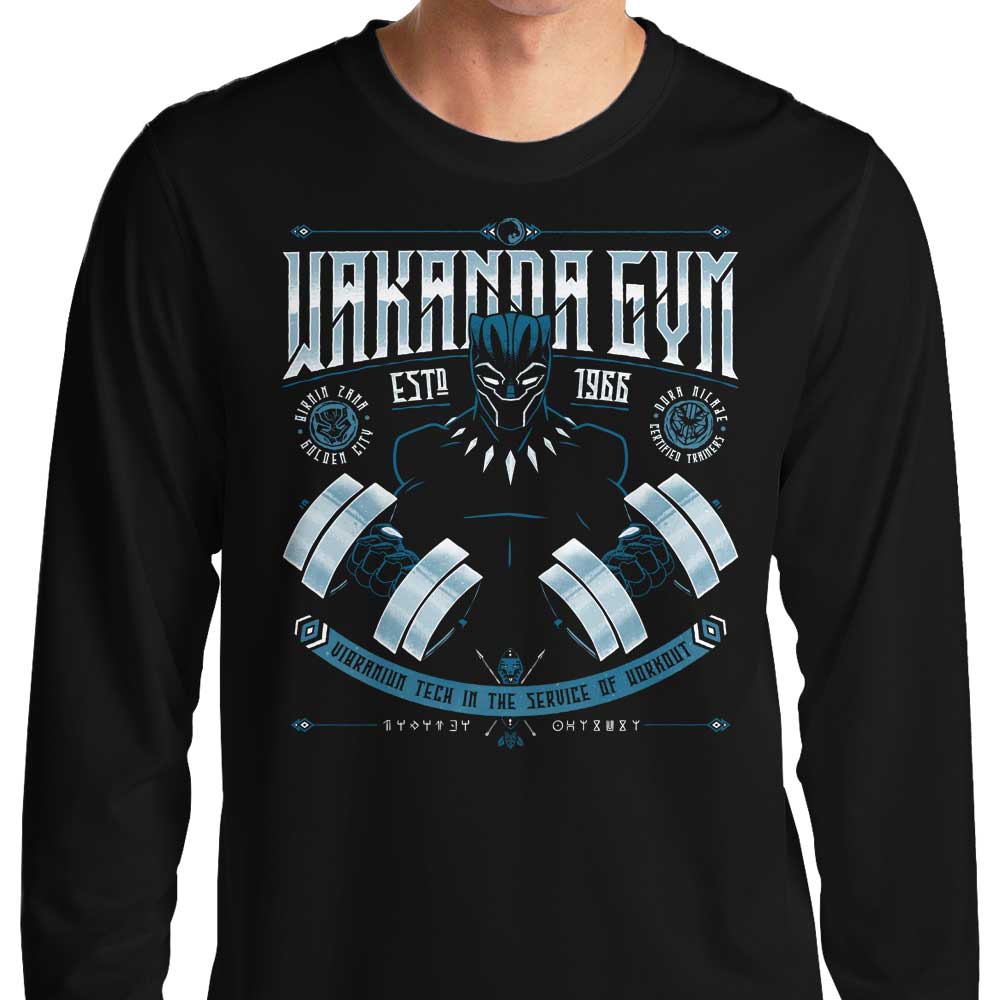 Wakanda Fitness Long Sleeve Crewneck T - Shirt for Fitness Enthusiasts