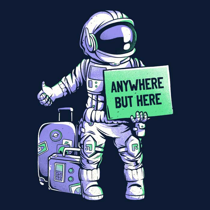 Long Sleeve 'Anywhere But Here' T-Shirt for All-Day Comfort