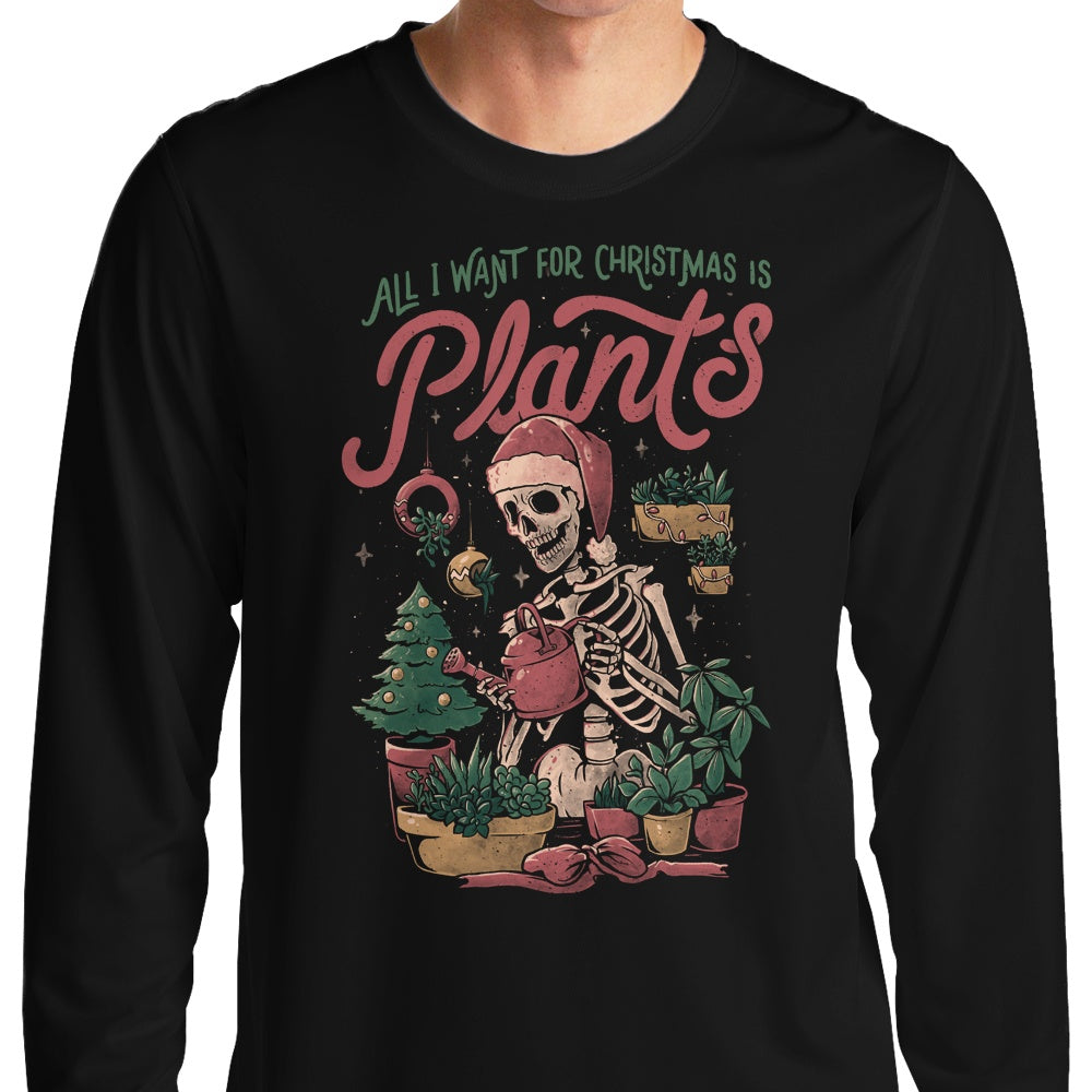 Stylish Christmas Plants Long - Sleeve T - Shirt for Festive Season