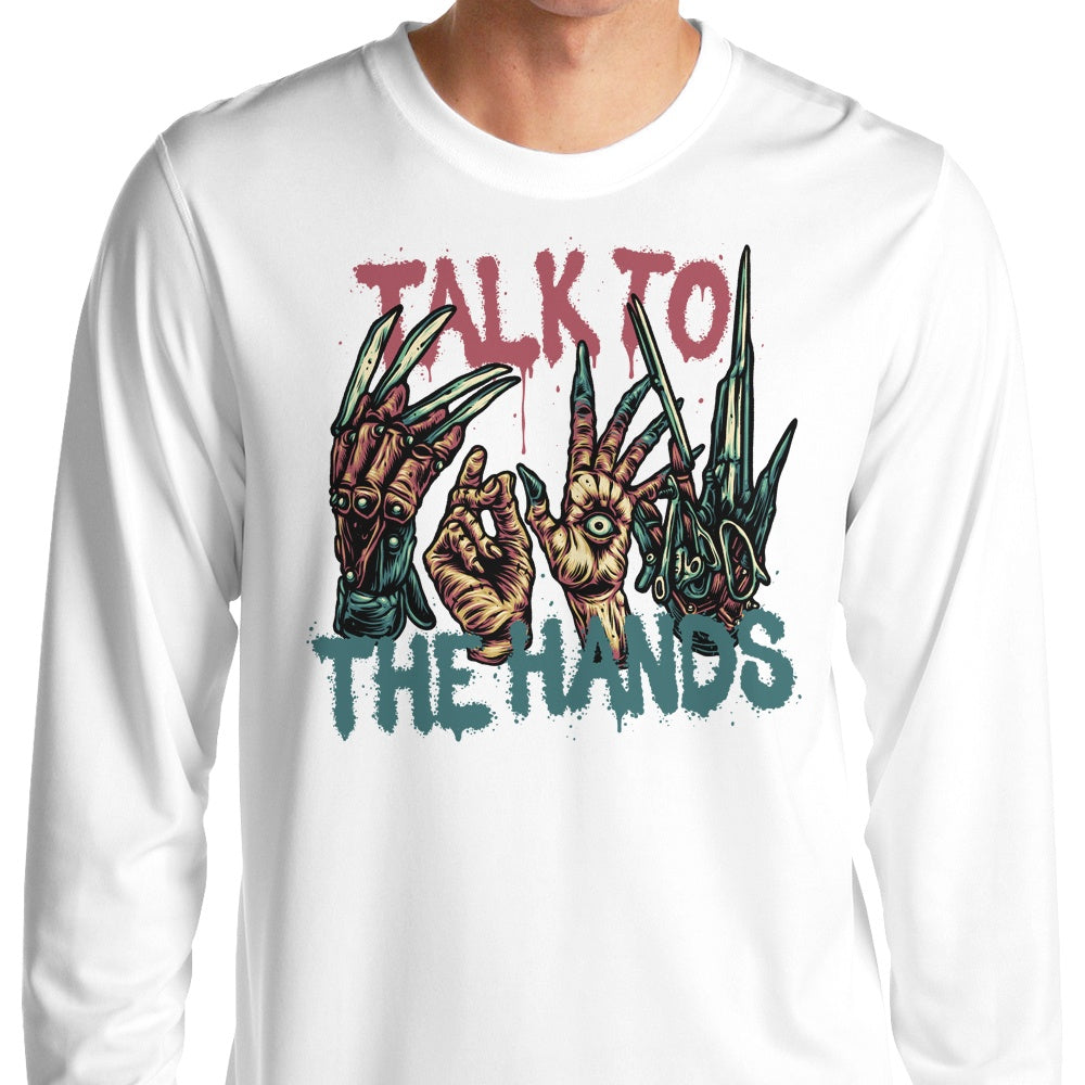 Long Sleeve Glitchygorilla 'Talk to the Hands' T-Shirt