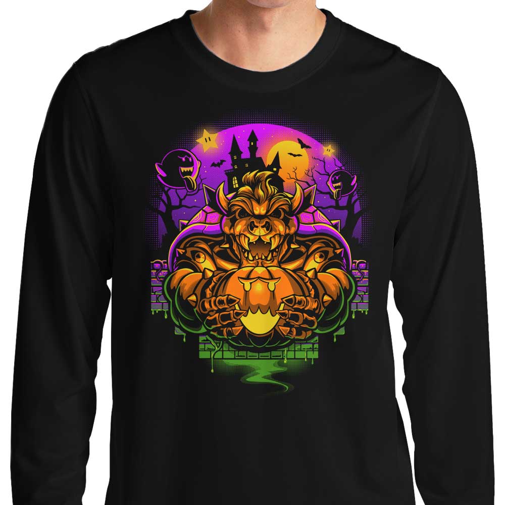 DAObiwan's Bowserween Long Sleeve Crewneck T - Shirt in S to 4XL Sizes