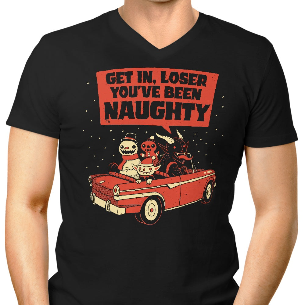 Men's V-Neck T-Shirt for Christmas Road Trip
