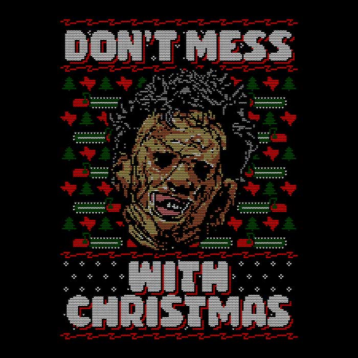 Men's Stylish V-Neck T-Shirt: Don't Mess with Christmas