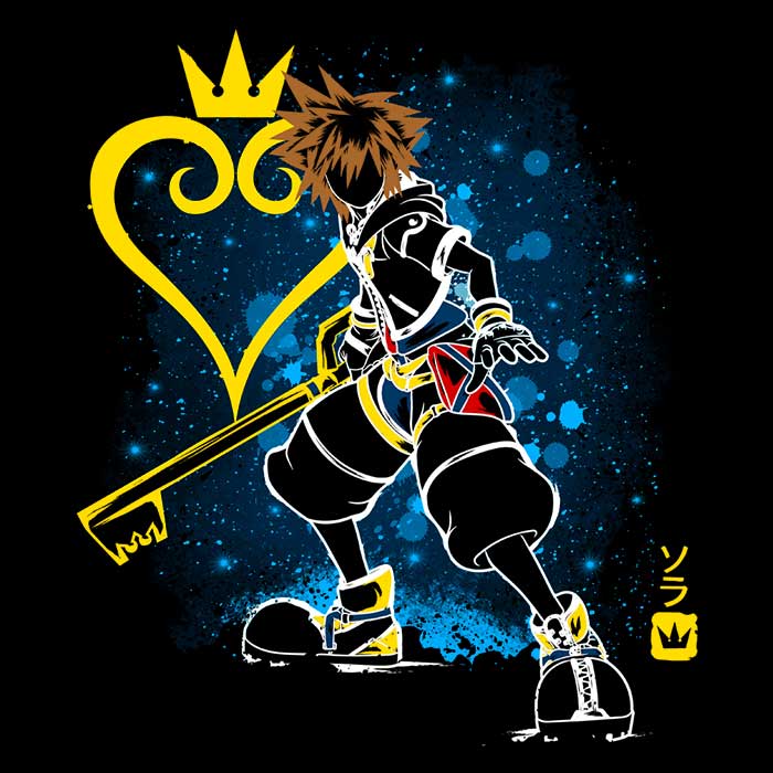 Soulkr's Keyblade Design Long Sleeve Crewneck T - Shirt in S - 4XL Sizes