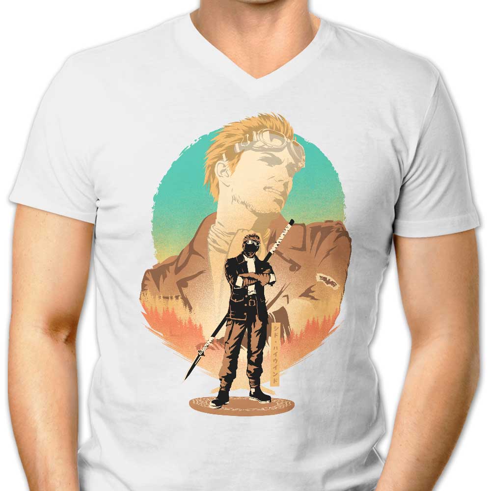 Hypertwenty Men's Stylish V-Neck Airship Captain Shirt