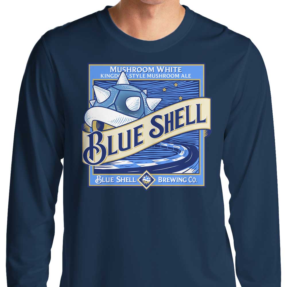 Long Sleeve Blue Shell T-Shirt - Comfortable and Durable