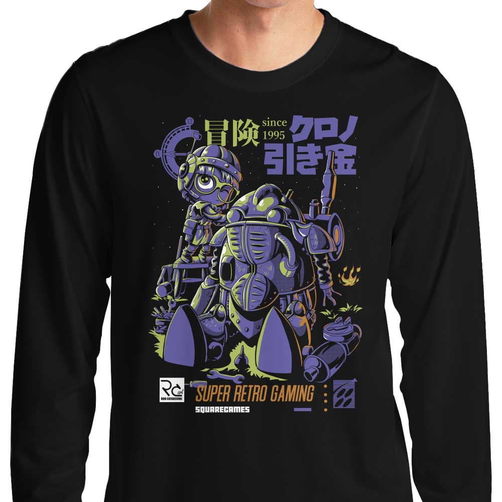 Vintage Retro Lucca Long Sleeve Crewneck T-Shirt for Men and Women