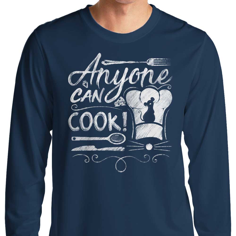 ManuelDA's 'Anyone Can Cook' Stylish Long Sleeve T - Shirt