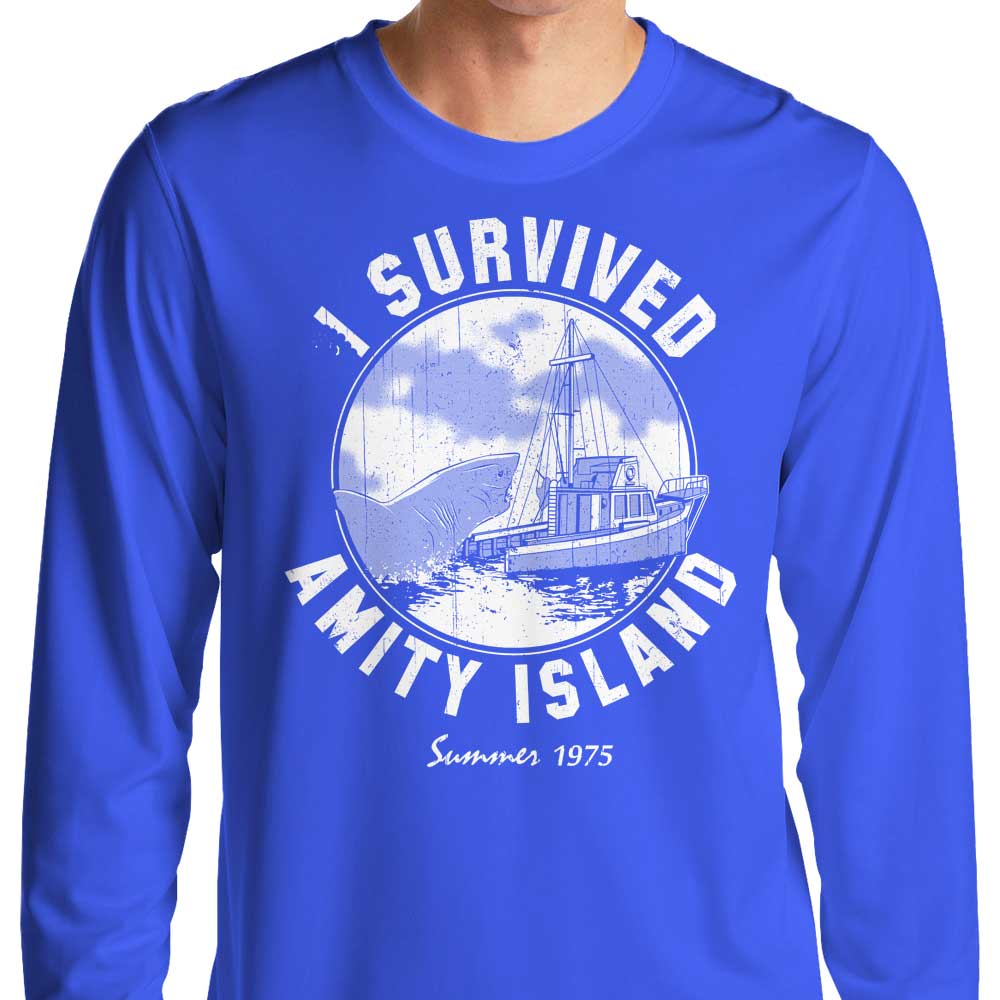 I Survived Amity Island Men's and Women's Long Sleeve Comfortable T-Shirt