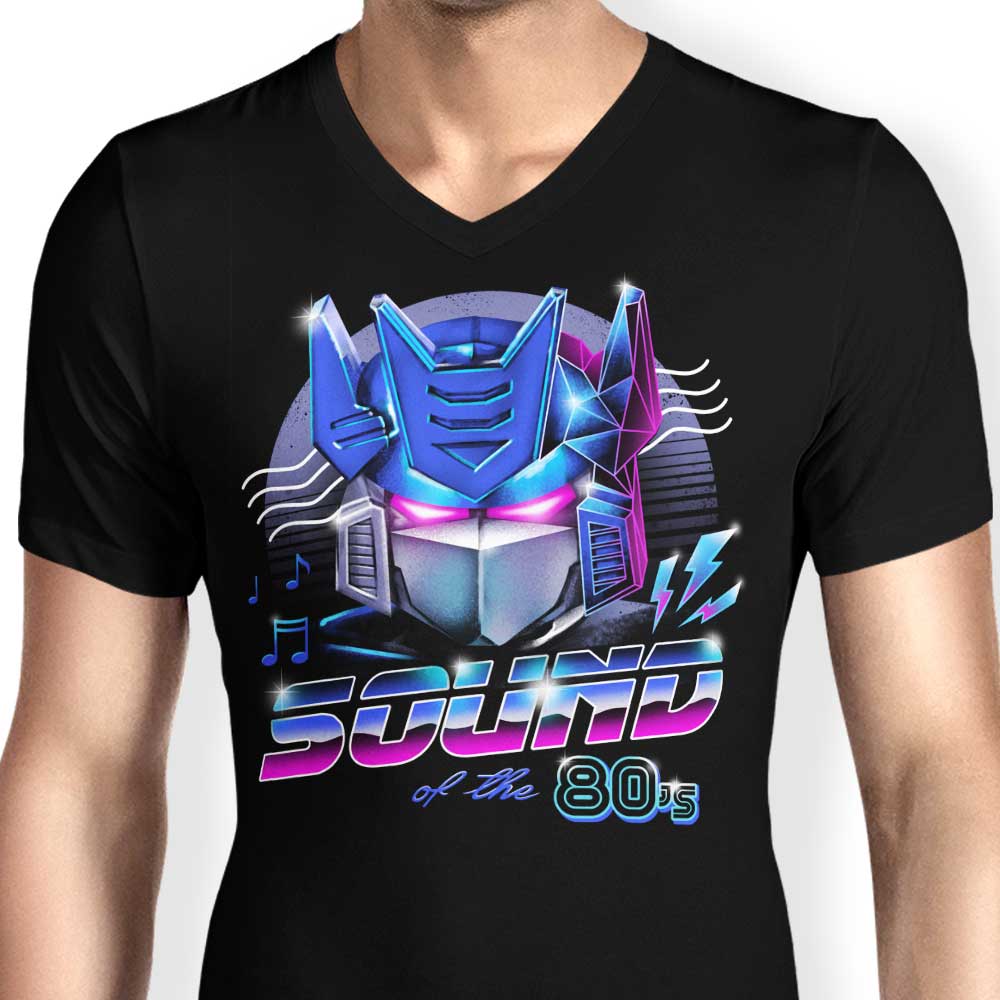 80's Music Inspired Men's V-Neck T-Shirt - Sound of the 80's