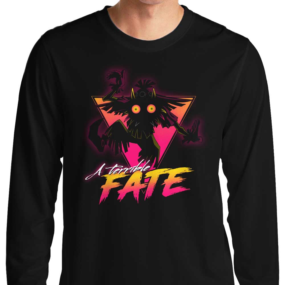 Retro-Style Terrible Fate Design Long Sleeve T-Shirt for Fashion Enthusiasts