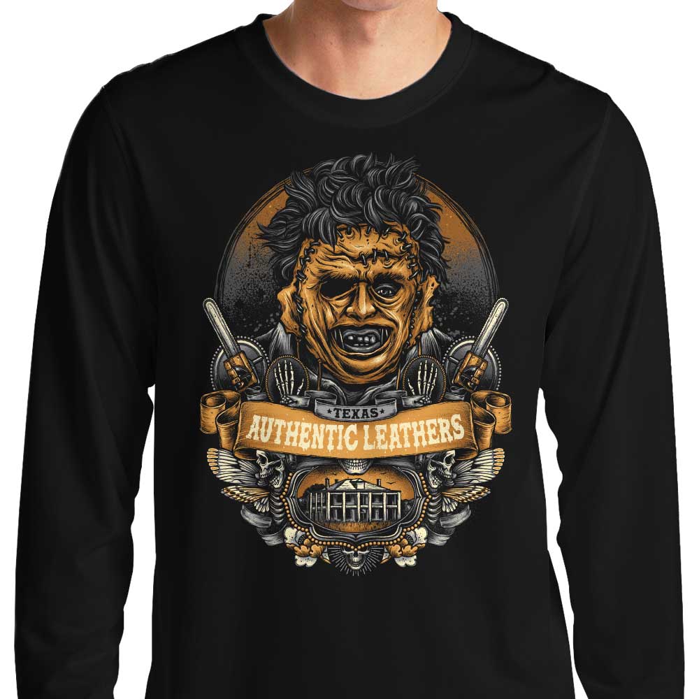 Authentic Texas Leather Long Sleeve Crewneck T-Shirt
