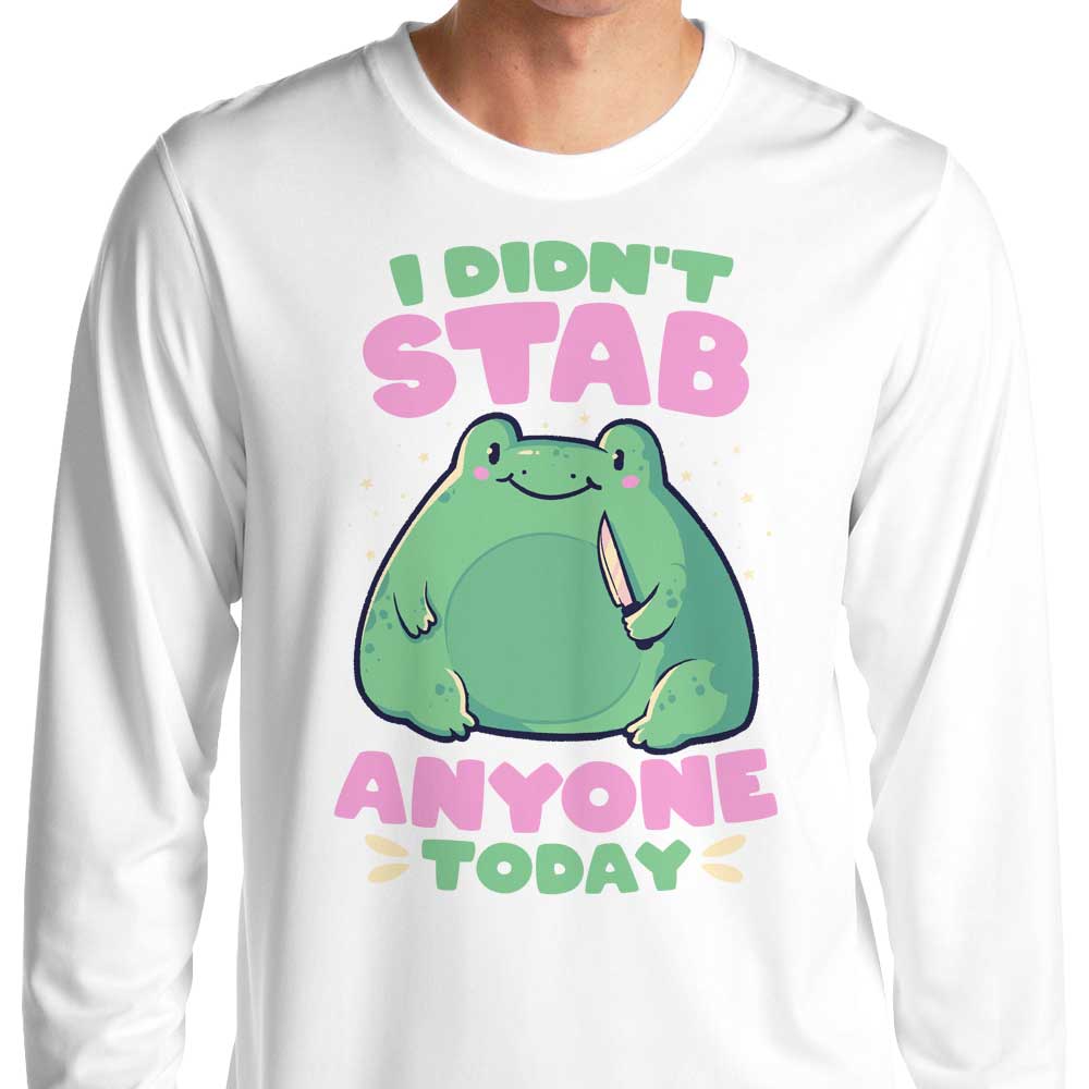 Long Sleeve 'I Didn't Stab Anyone' T-Shirt for Casual Wear