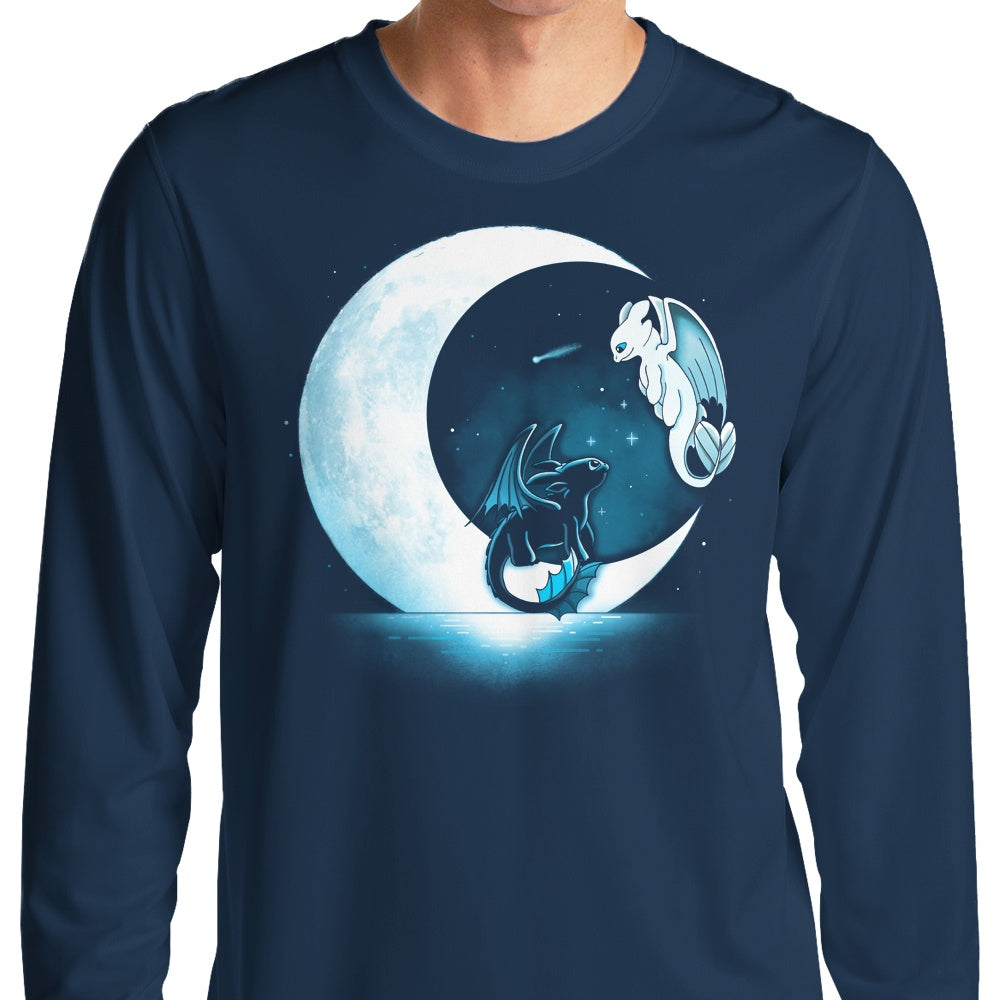 Dragon Moons Stylish Long Sleeve Crewneck T-Shirt