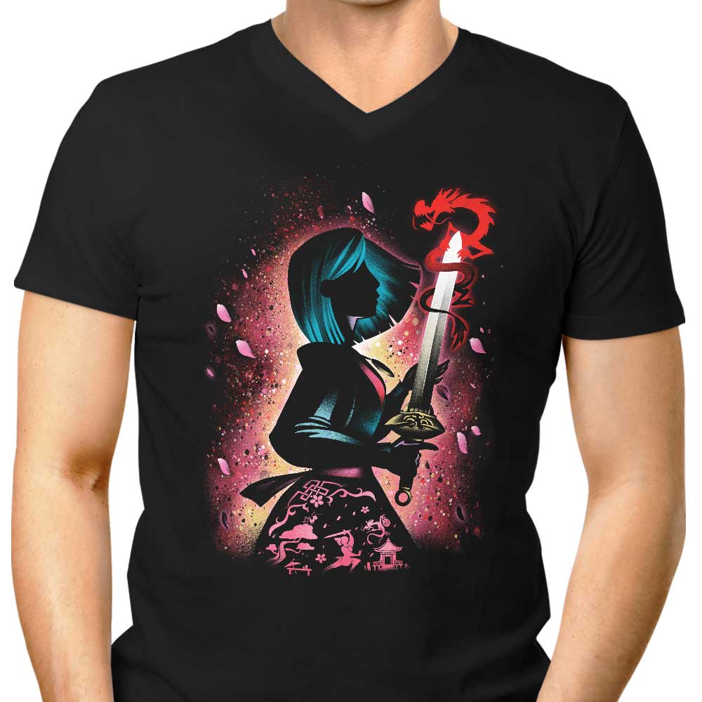Men's Legendary Warrior Style V-Neck T-Shirt