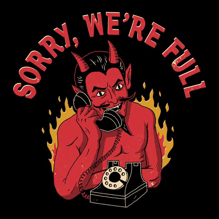 DinoMike's 'Sorry We're Full' Comfortable Long Sleeve T - Shirt